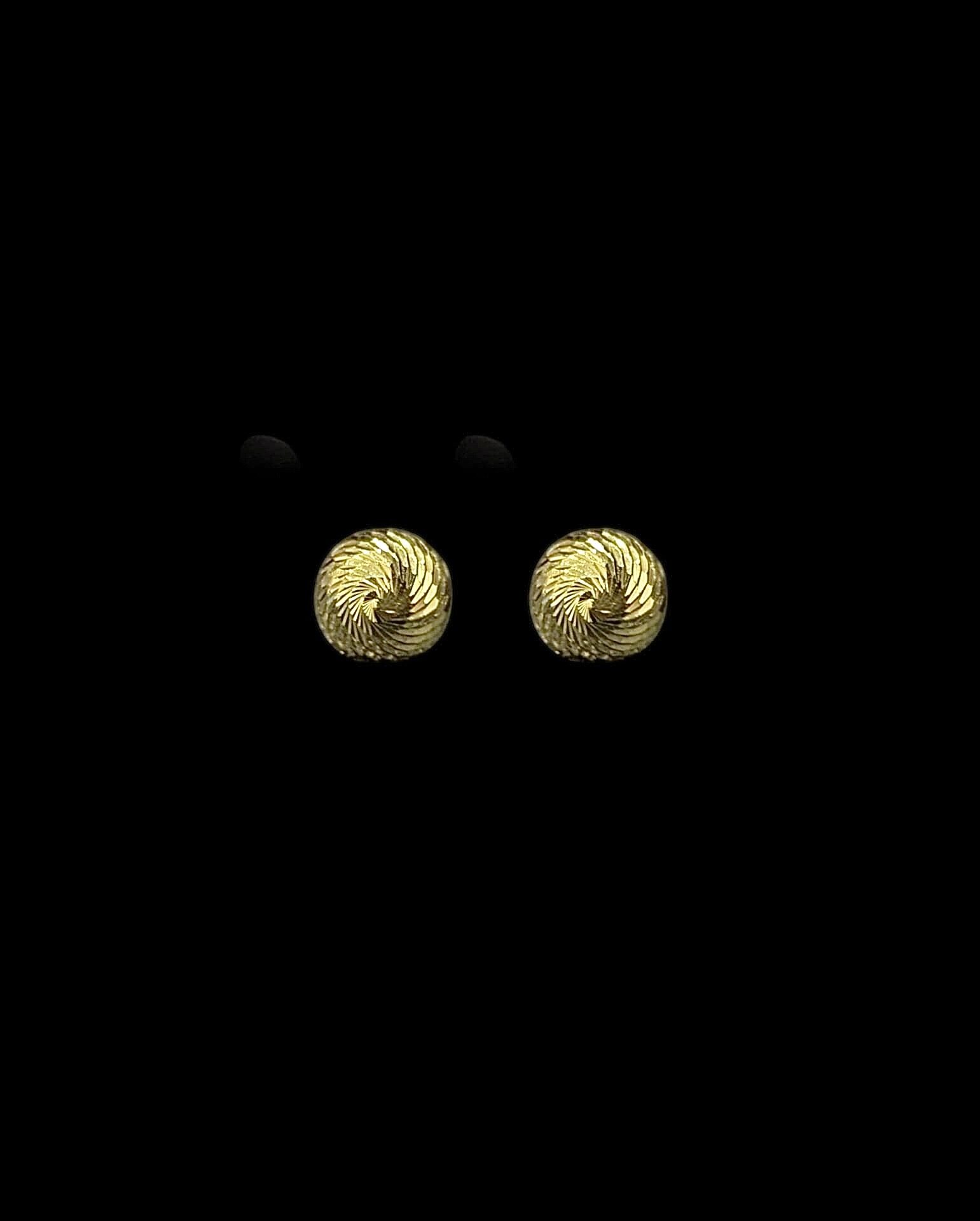 Boucles d'Oreilles Grain d'Or Ciselé 8 mm