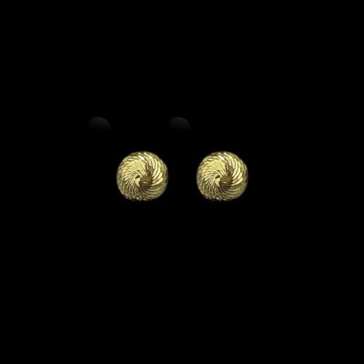 Boucles d'Oreilles Grain d'Or Ciselé 8 mm