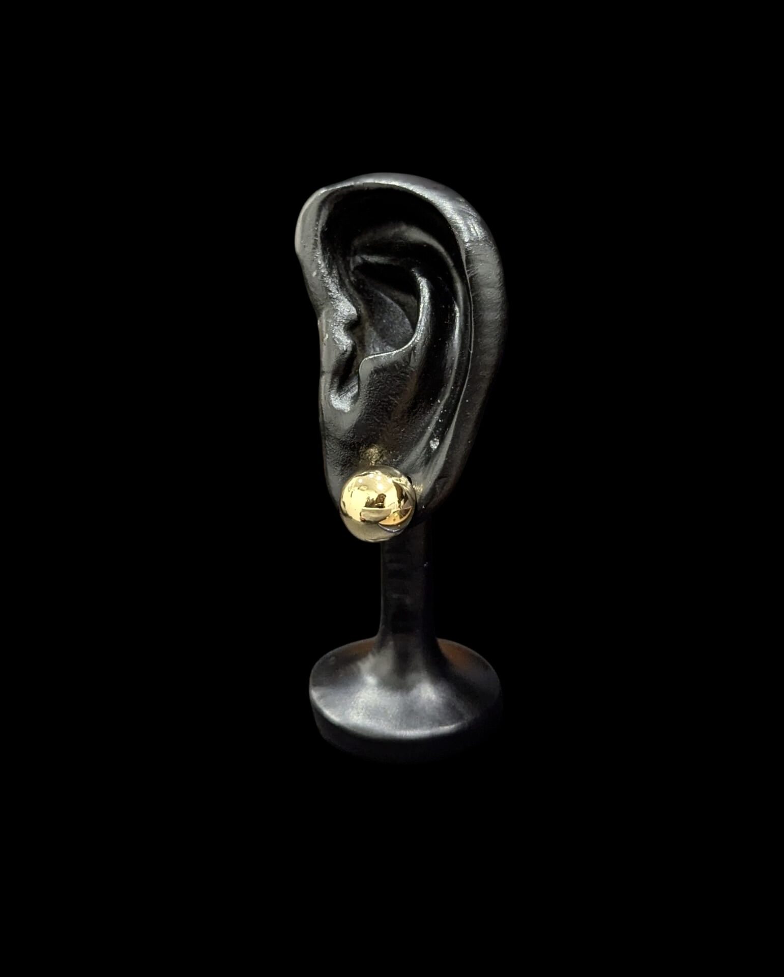 Boucles d'Oreilles Demi Grain d'Or 13 mm – Image 4