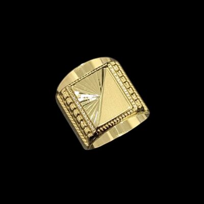 Chevalière Ailette Demi Soleil