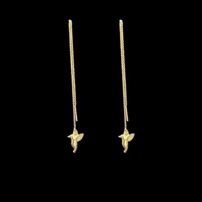 Boucles D'Oreilles Chainette Colibri