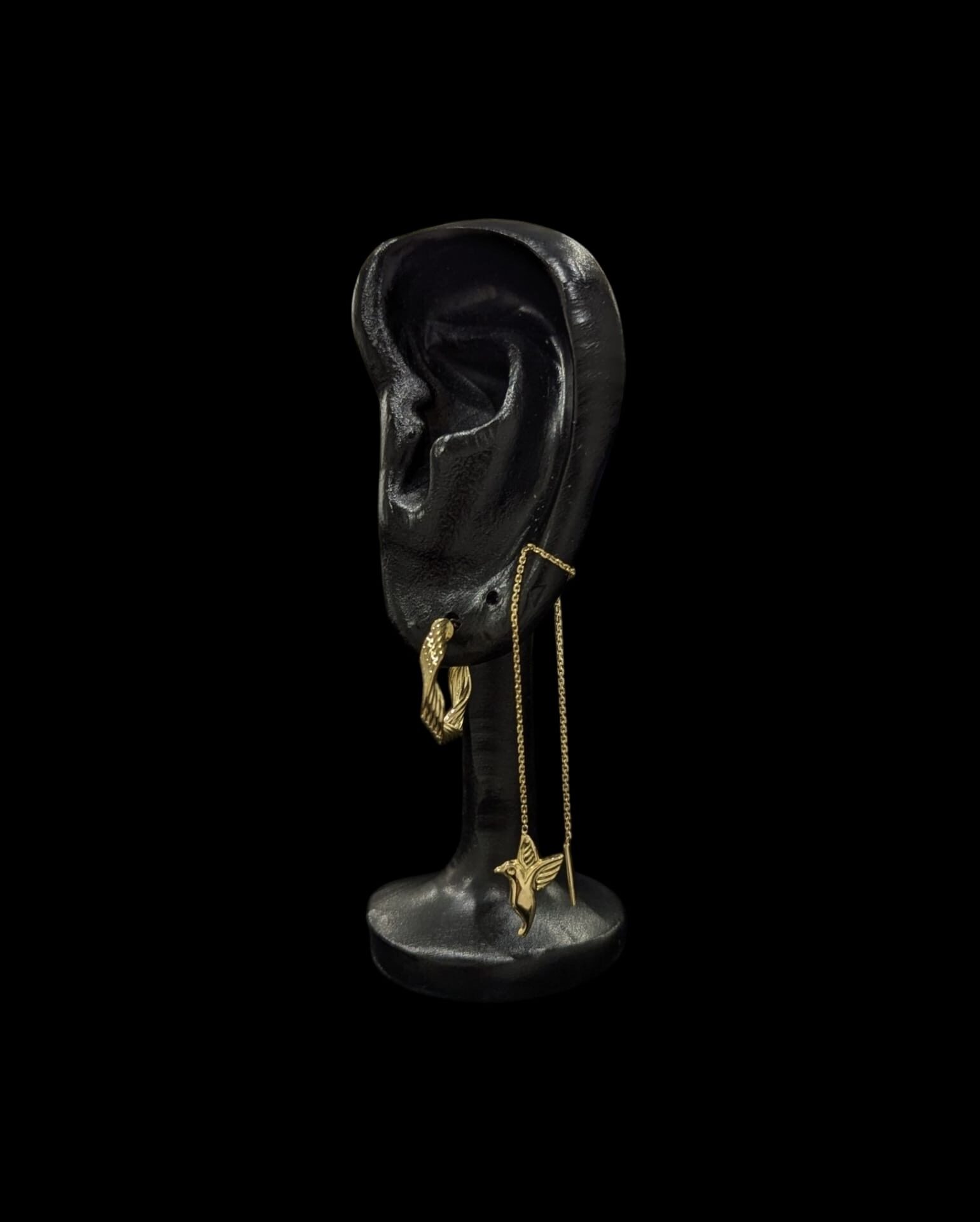 Boucles D'Oreilles Chainette Colibri – Image 2