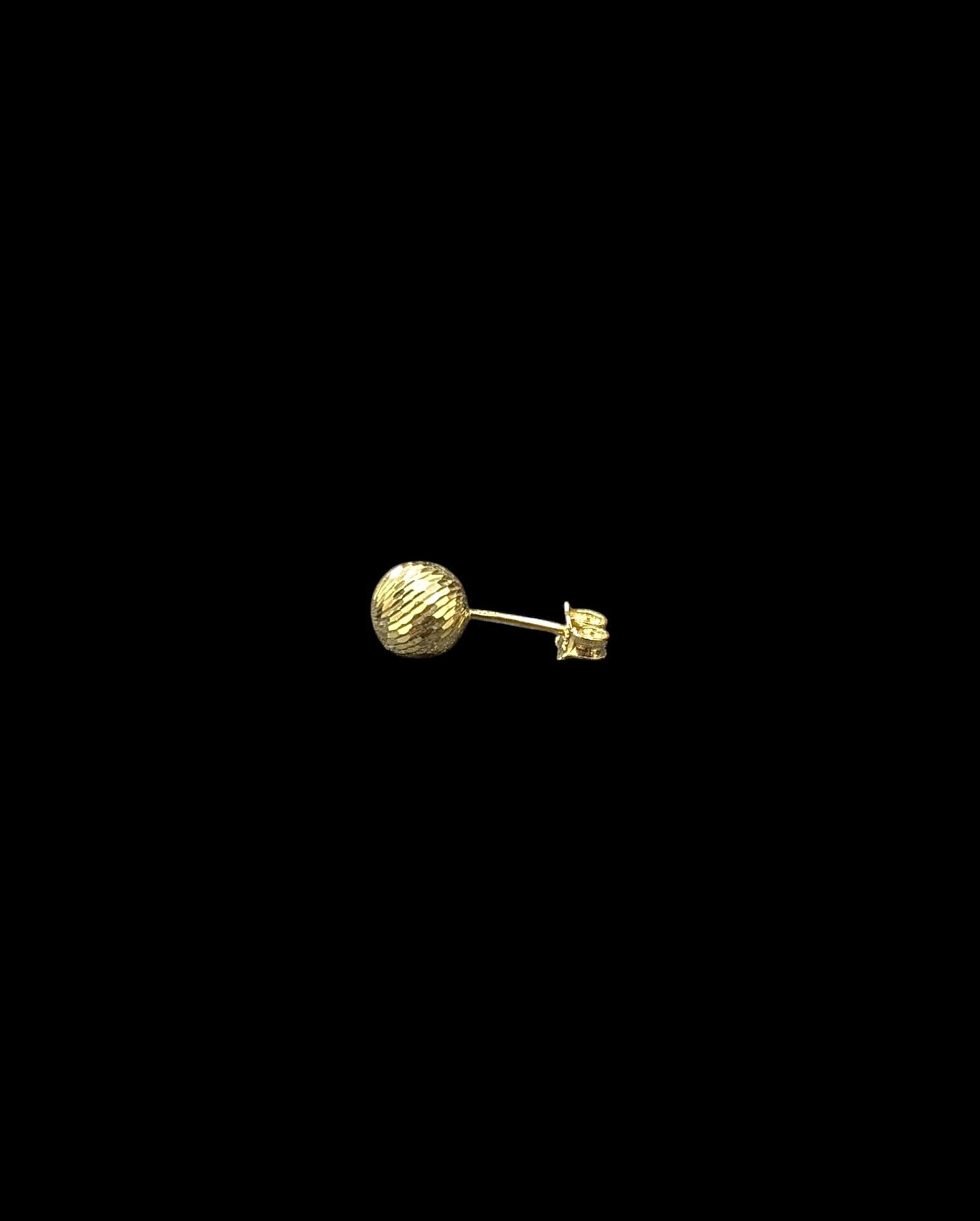 Boucles d'Oreilles Grain d'Or Ciselé 8 mm – Image 2