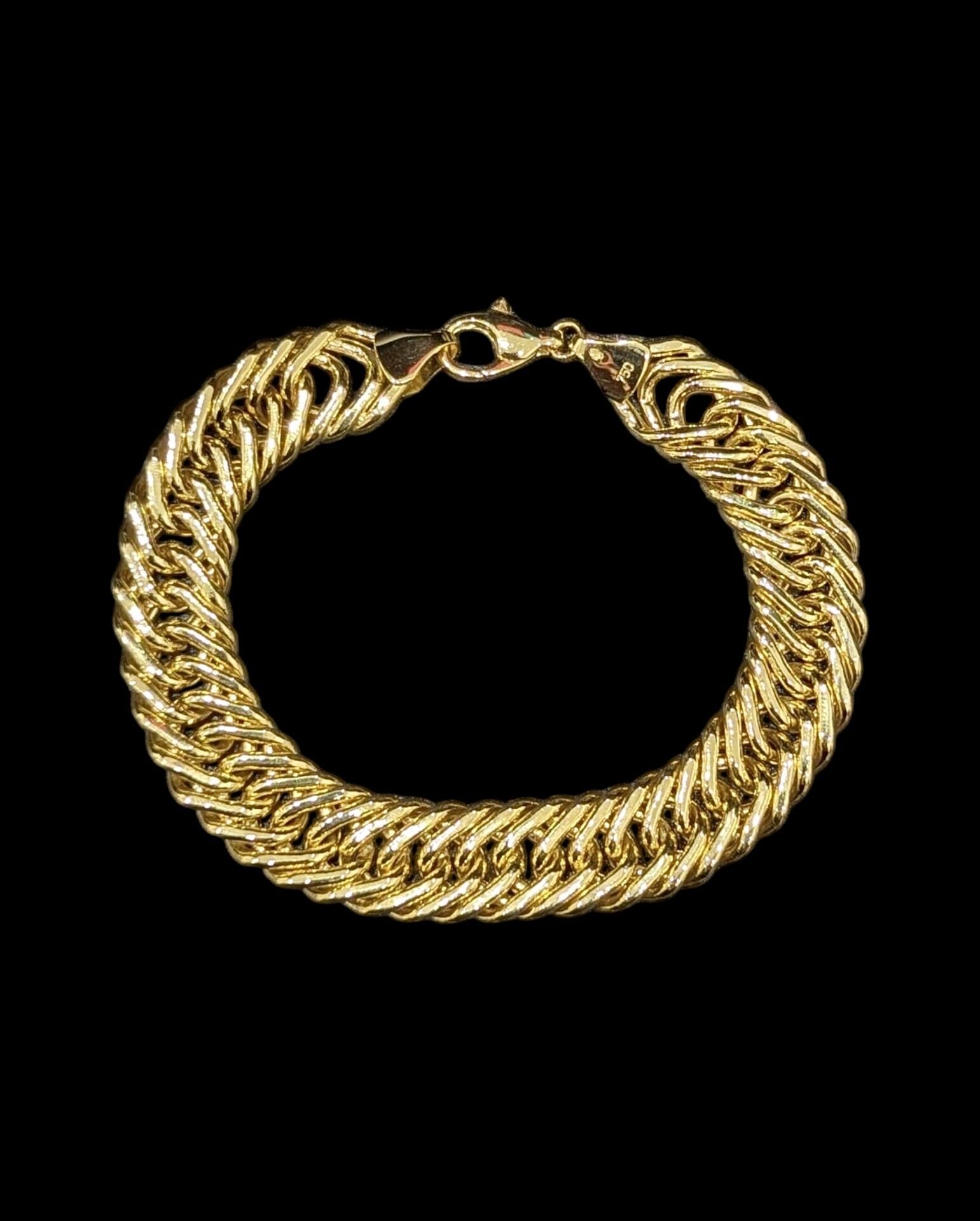 Bracelet Maille Gourmette Double 14 mm