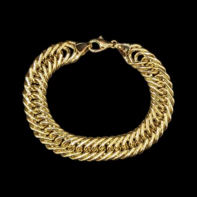 Bracelet Maille Gourmette Double 14 mm