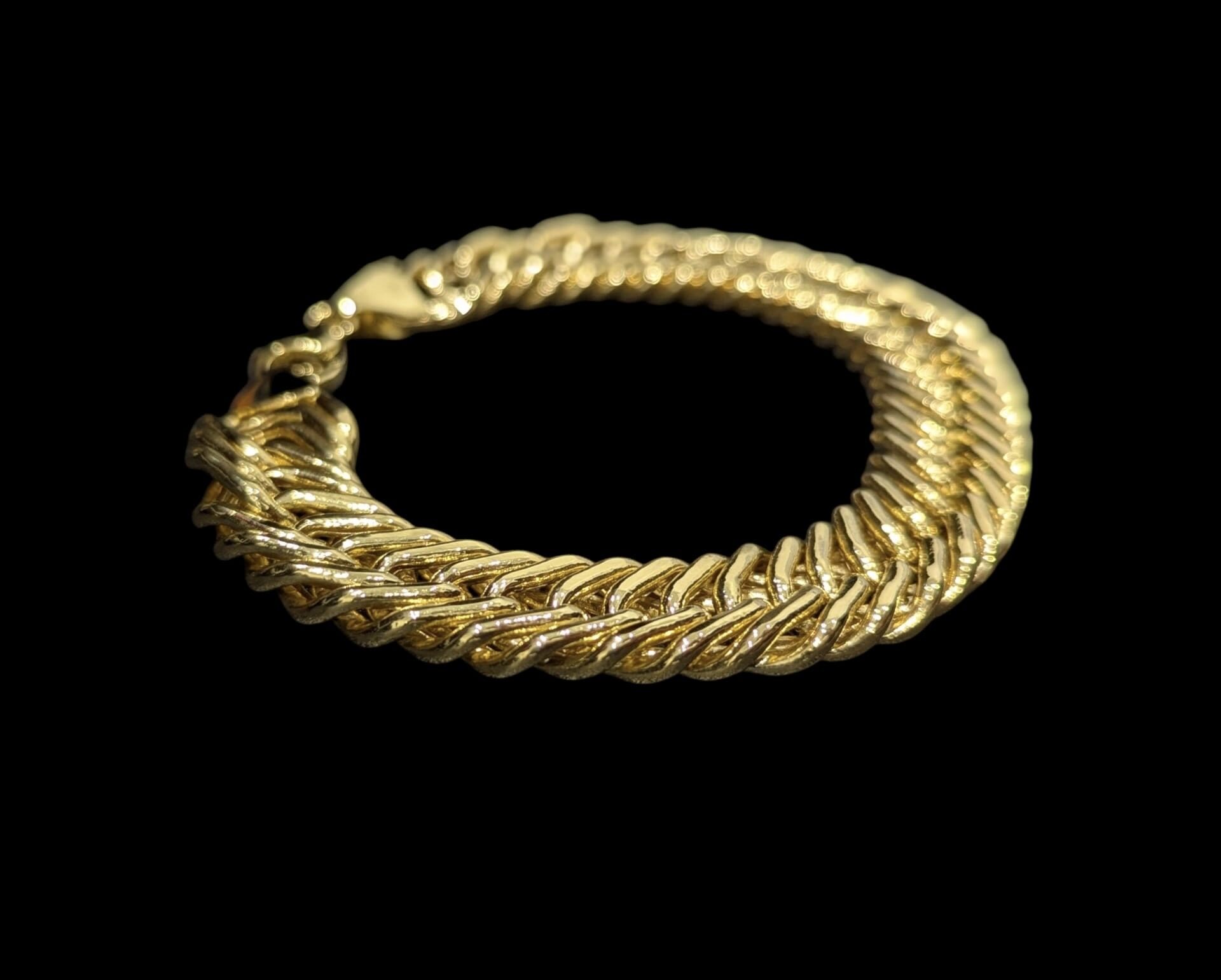 Bracelet Maille Gourmette Double 14 mm – Image 2