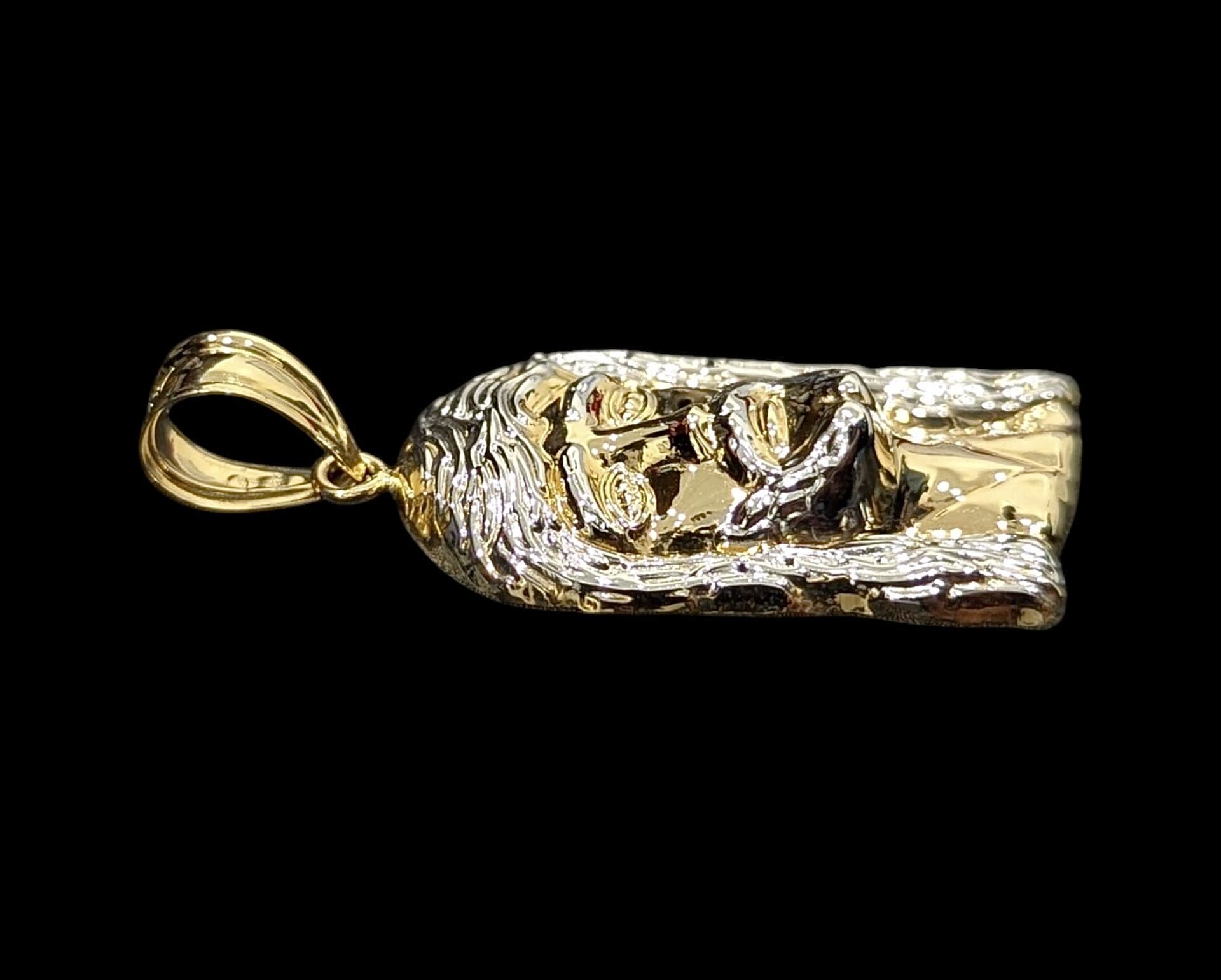 Pendentif Tête De Christ 3D 2 Ors – Image 2