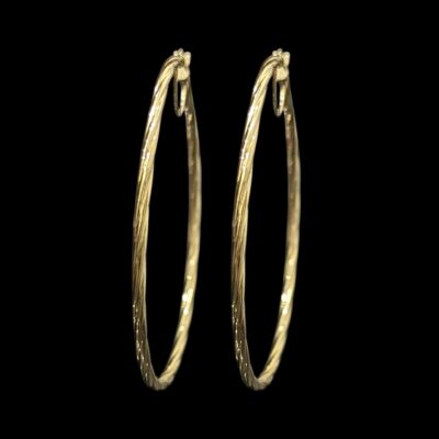 Créoles Torsadées Lisses 54 mm 2 mm