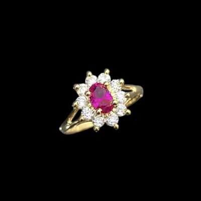 Bague Fleur Fuchsia