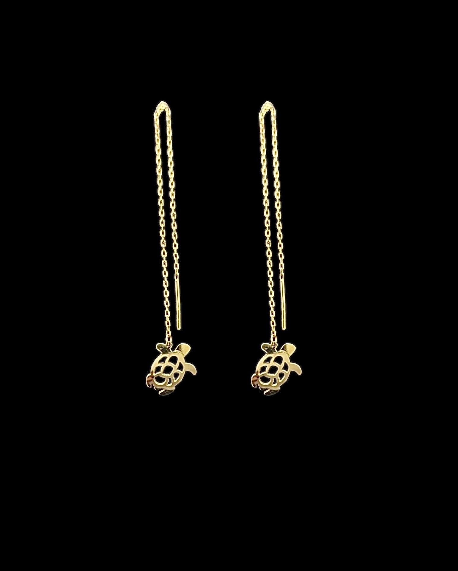 Boucles D'Oreilles Chainette "Tortue"