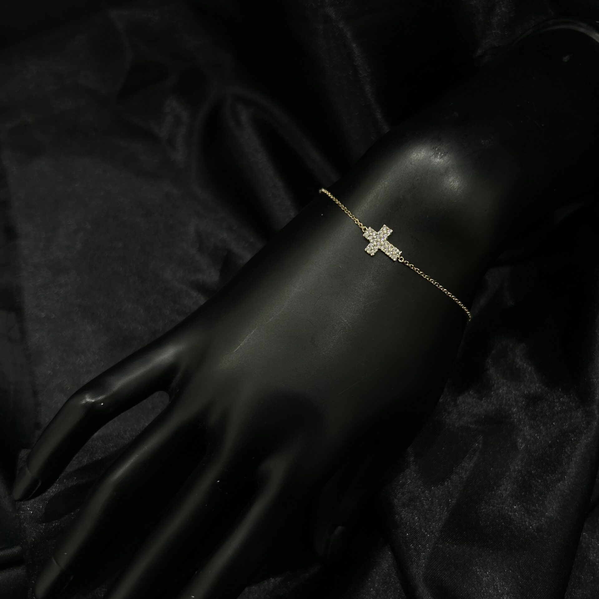 Bracelet Forçat Croix Empierré – Image 2