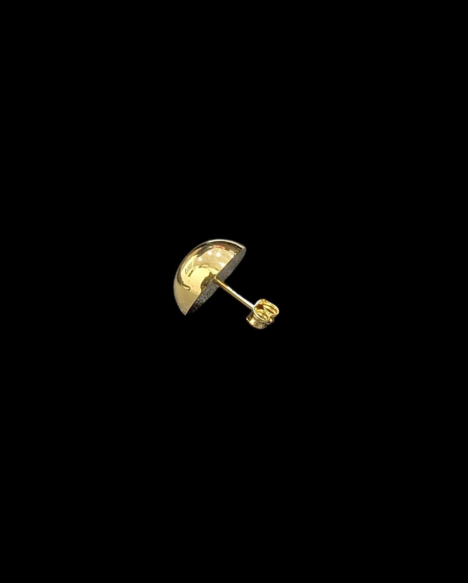 Boucles d'Oreilles Demi Grain d'Or 13 mm – Image 2