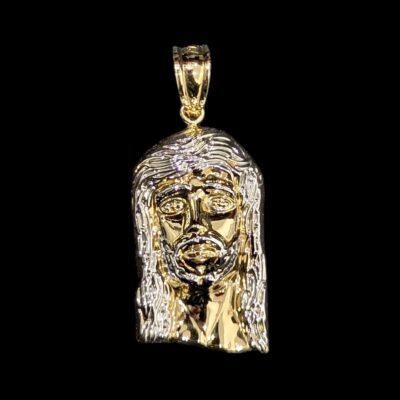 Pendentif Tête De Christ 3D 2 Ors