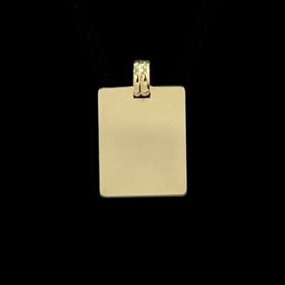 Pendentif Plaque Rectangle Lisse