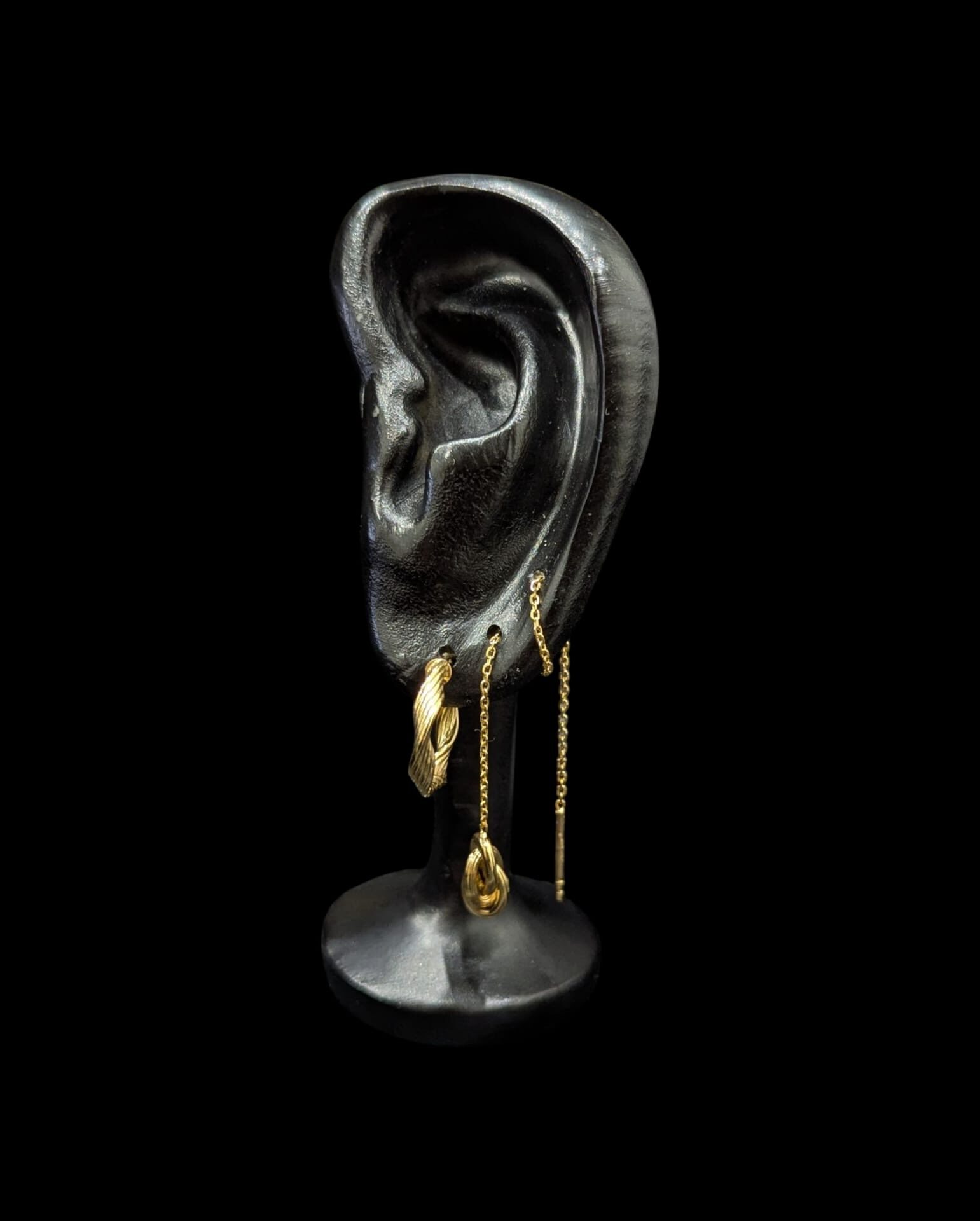 Boucles D'Oreilles Chainette Forçat Lisse Canellé – Image 2