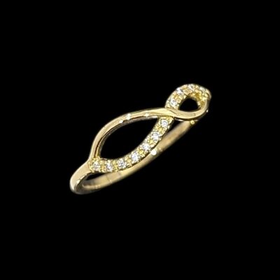 Bague Infini Lisse & Sertie