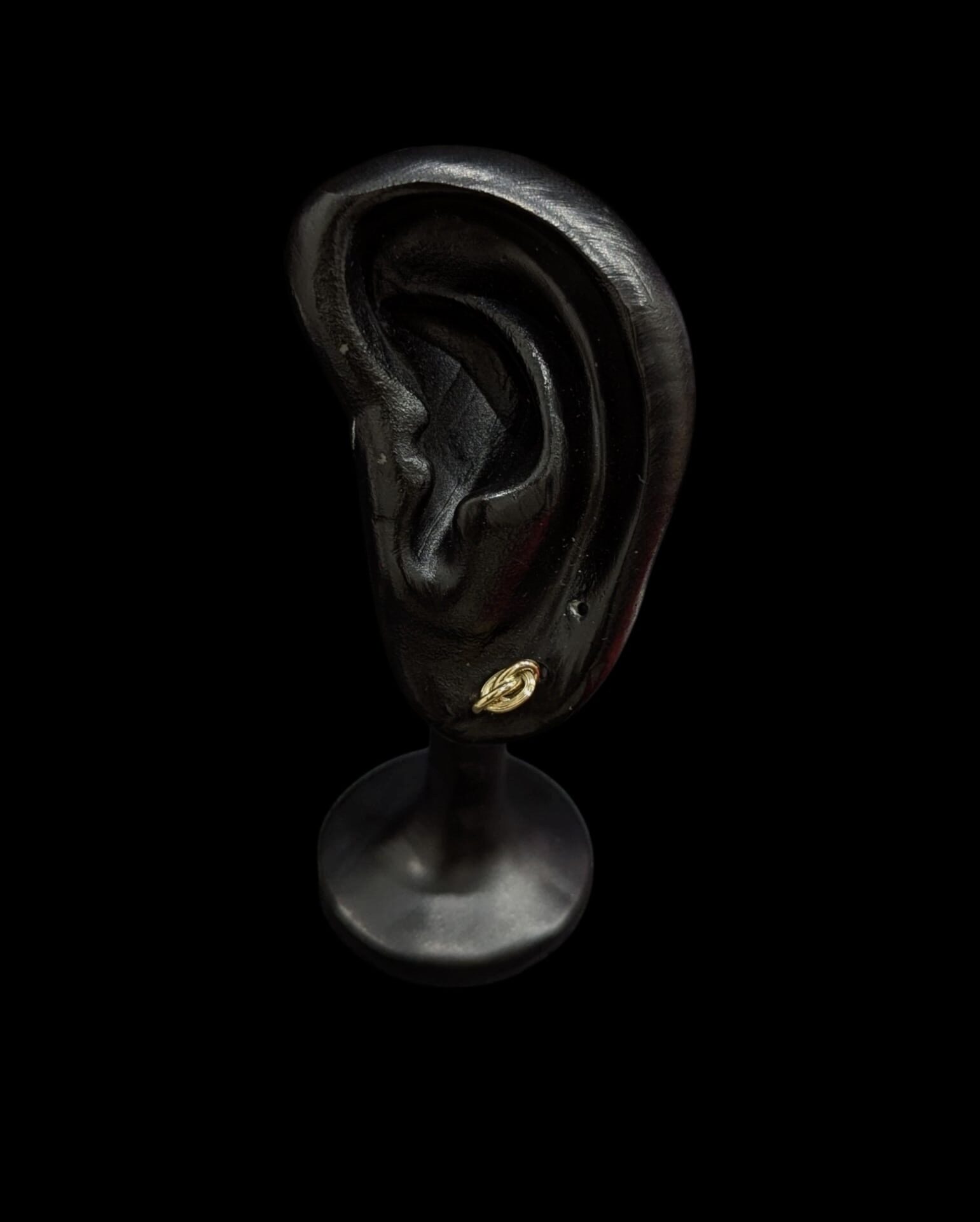 Boucles d'Oreilles Forçat Lisses Canellées 4 mm – Image 3