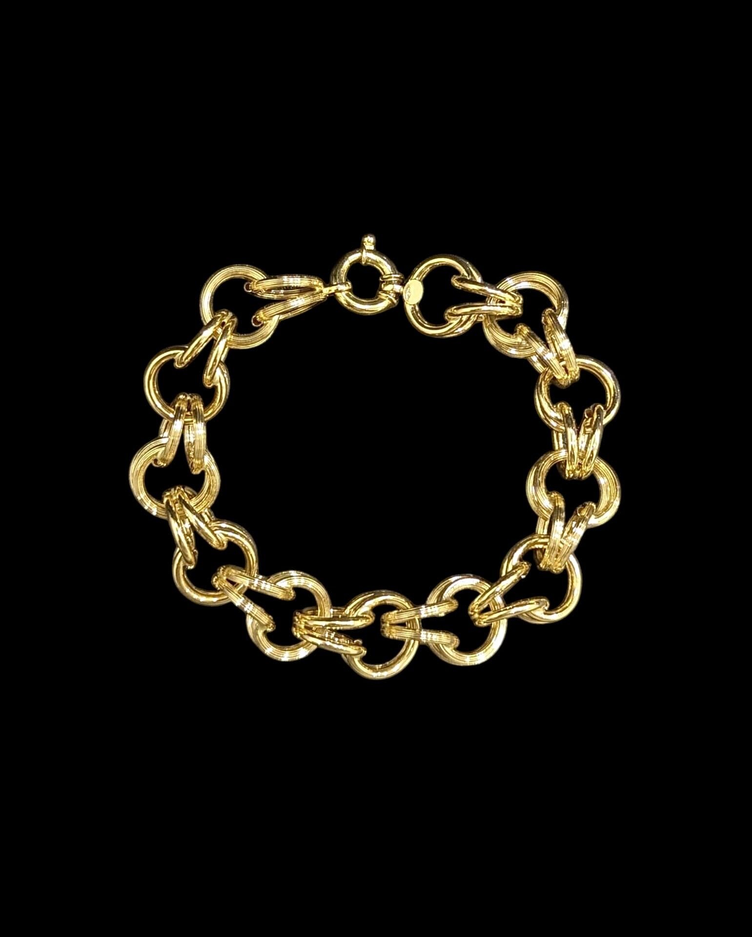 Bracelet Gwo Sirop Lisse Canellée 13 mm 20.5 cm