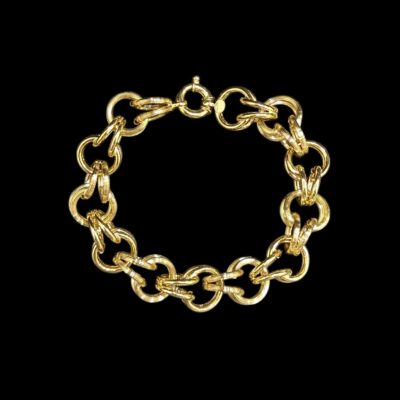 Bracelet Gwo Sirop Lisse Canellée 13 mm 20.5 cm