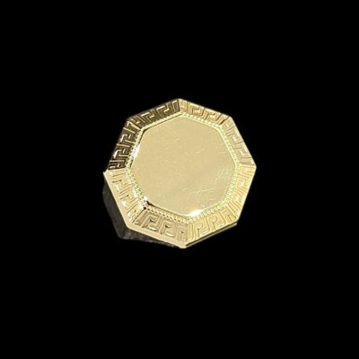 Chevalière Octogone Lisse Contour Grec