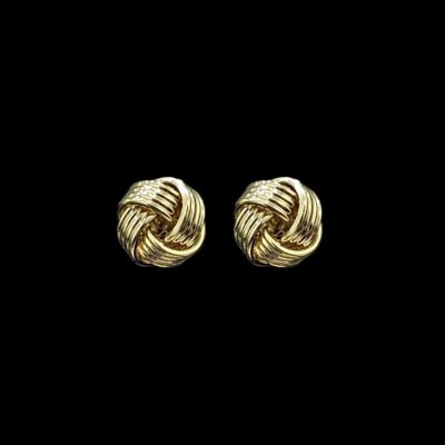 Boucles D'Oreilles Noeud Lisses 14 mm