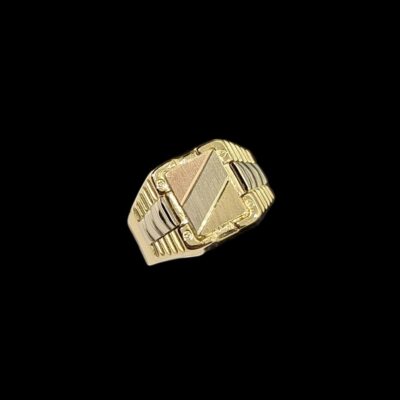 Chevalière Rectangle 12 mm 3 Ors