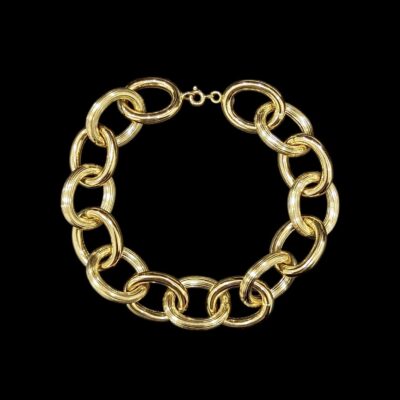 Bracelet Forçat Lisse Canellé 16 mm 22 cm