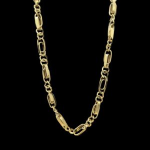 Collier Maille Disco Grec Alternée 80 cm