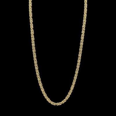 Collier Maille Royal Lisse et Sablé 6 mm 80 cm