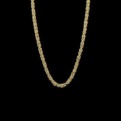 Collier Maille Royal Lisse et Sablé 6 mm 60 cm