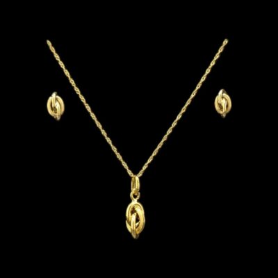 Ensemble Chaine Pendentif Forçat et Boucles d'Oreilles Forçat