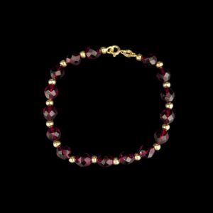 Bracelet Grain d'Or Alternée de Grenats