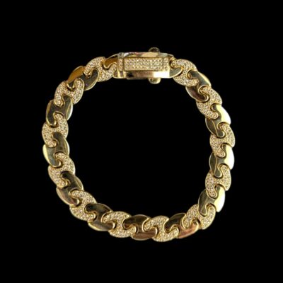 Bracelet Maille Haricot Zircon