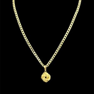 Ensemble Chaine Maille Gourmette et Noeud XL