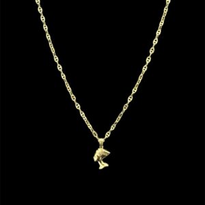 Ensemble Chaine Maille Marine 60 cm+ Pendentif "Nefertiti"