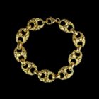 Bracelet maille café à motif