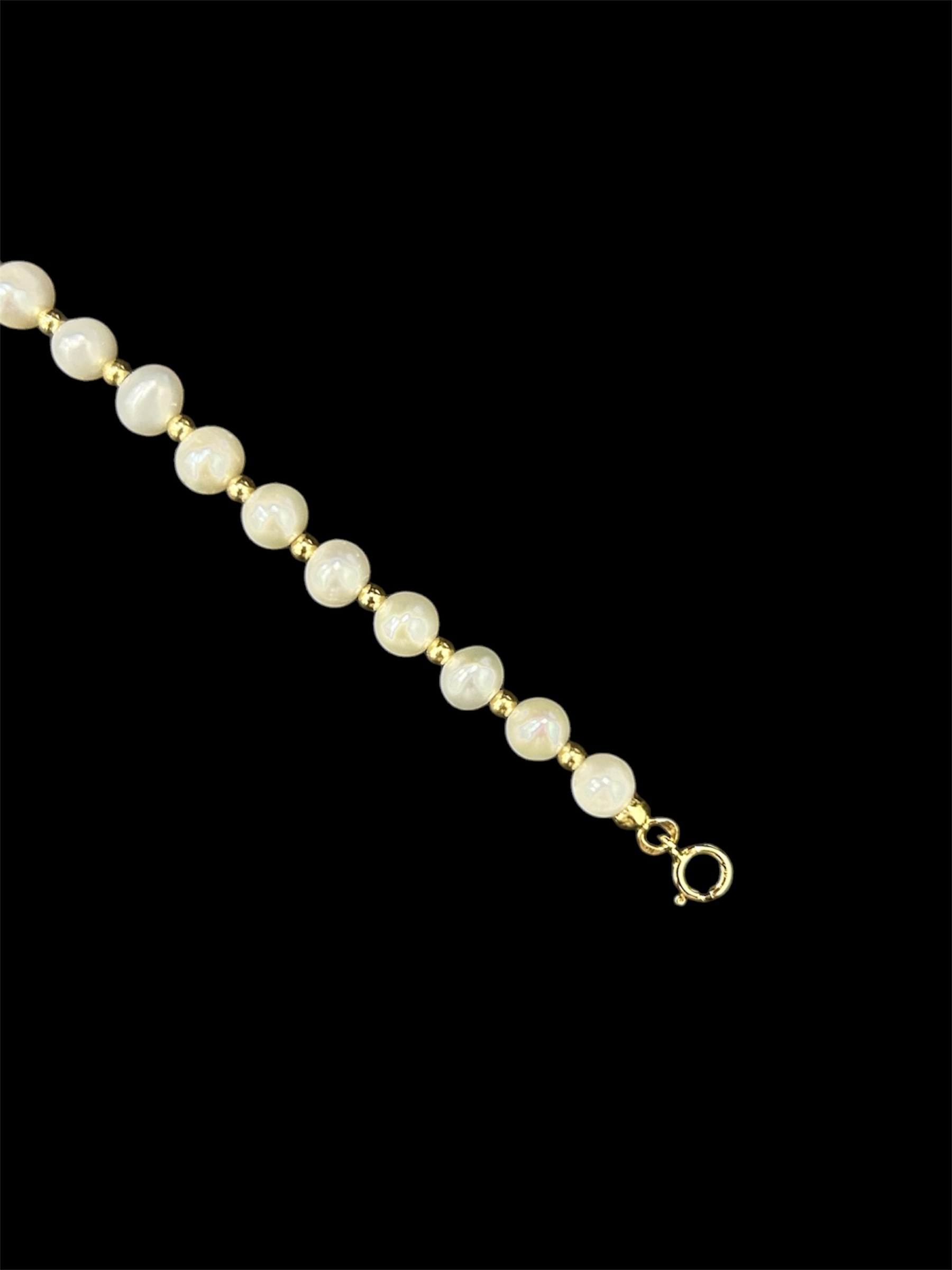 Bracelet perle boules or