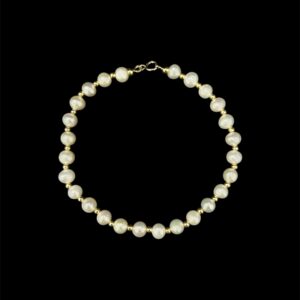 Bracelet perle boules or
