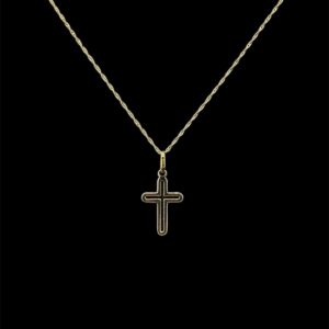 Ensemble pendentif croix détouré