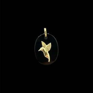 Pendentif onyx colibri