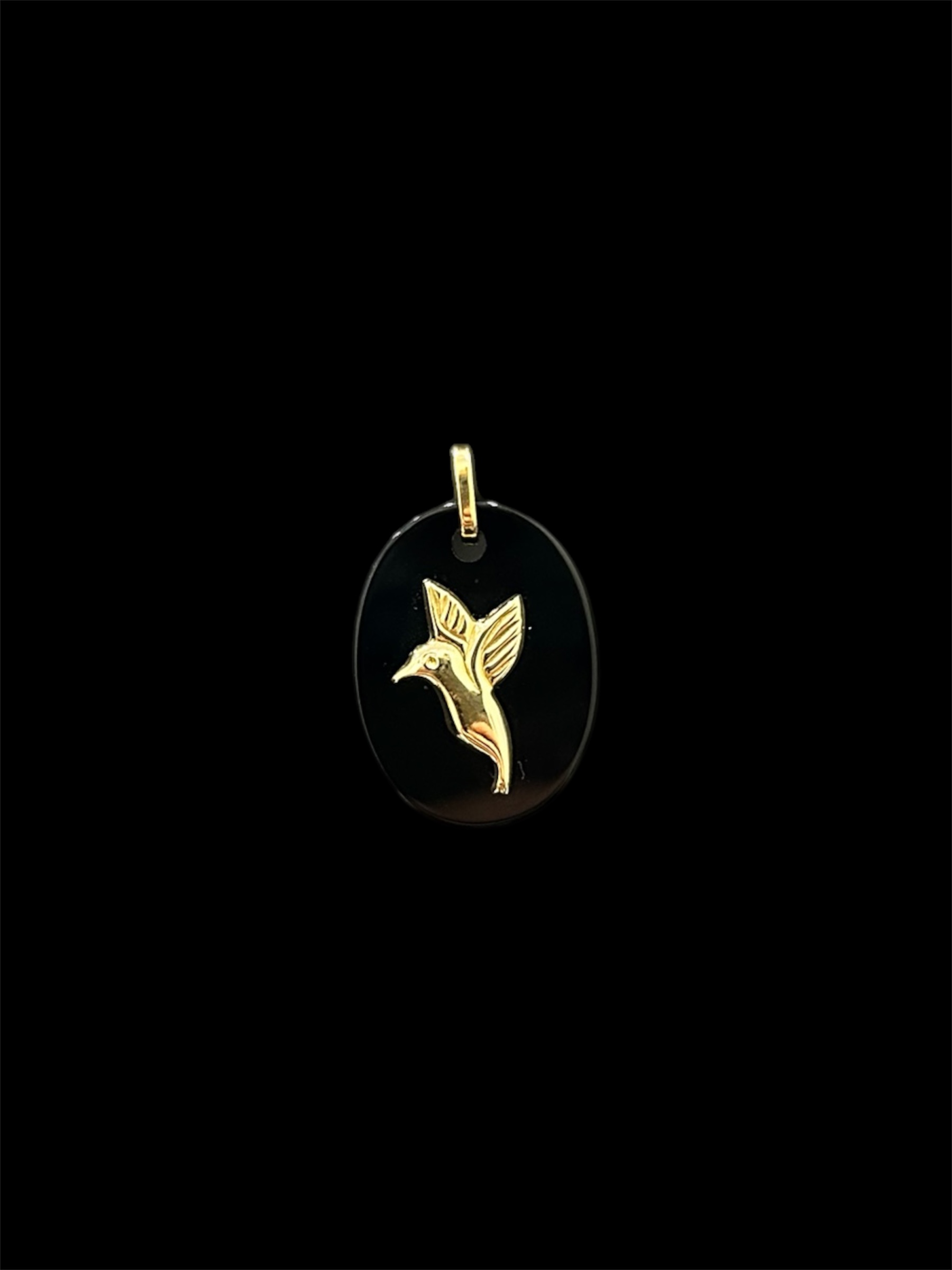 Pendentif onyx colibri Pendentif onyx colibri