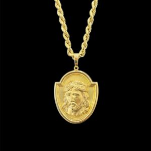 tete de christ maille corde 70cm