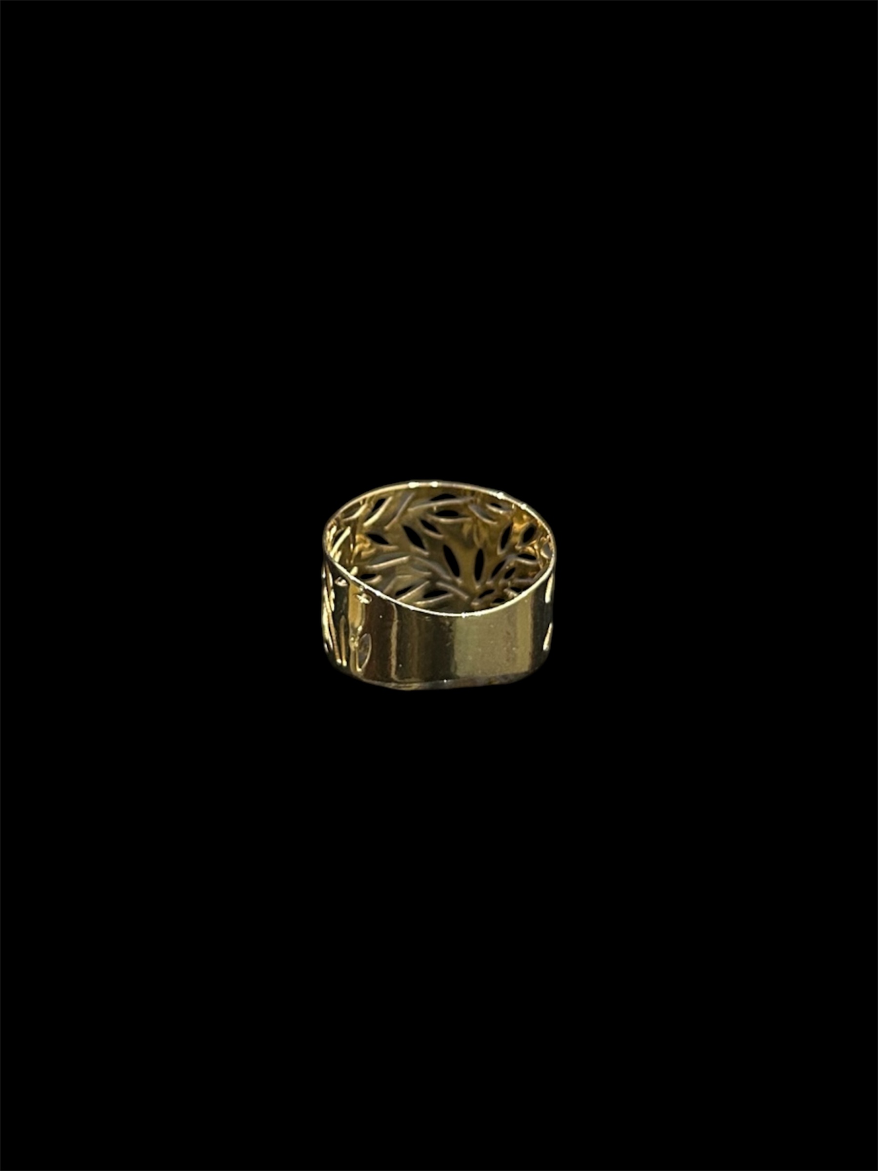Bague large découpe feuille 11mm