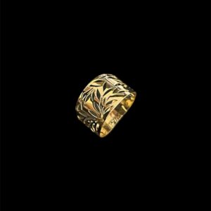Bague large découpe feuille 11mm