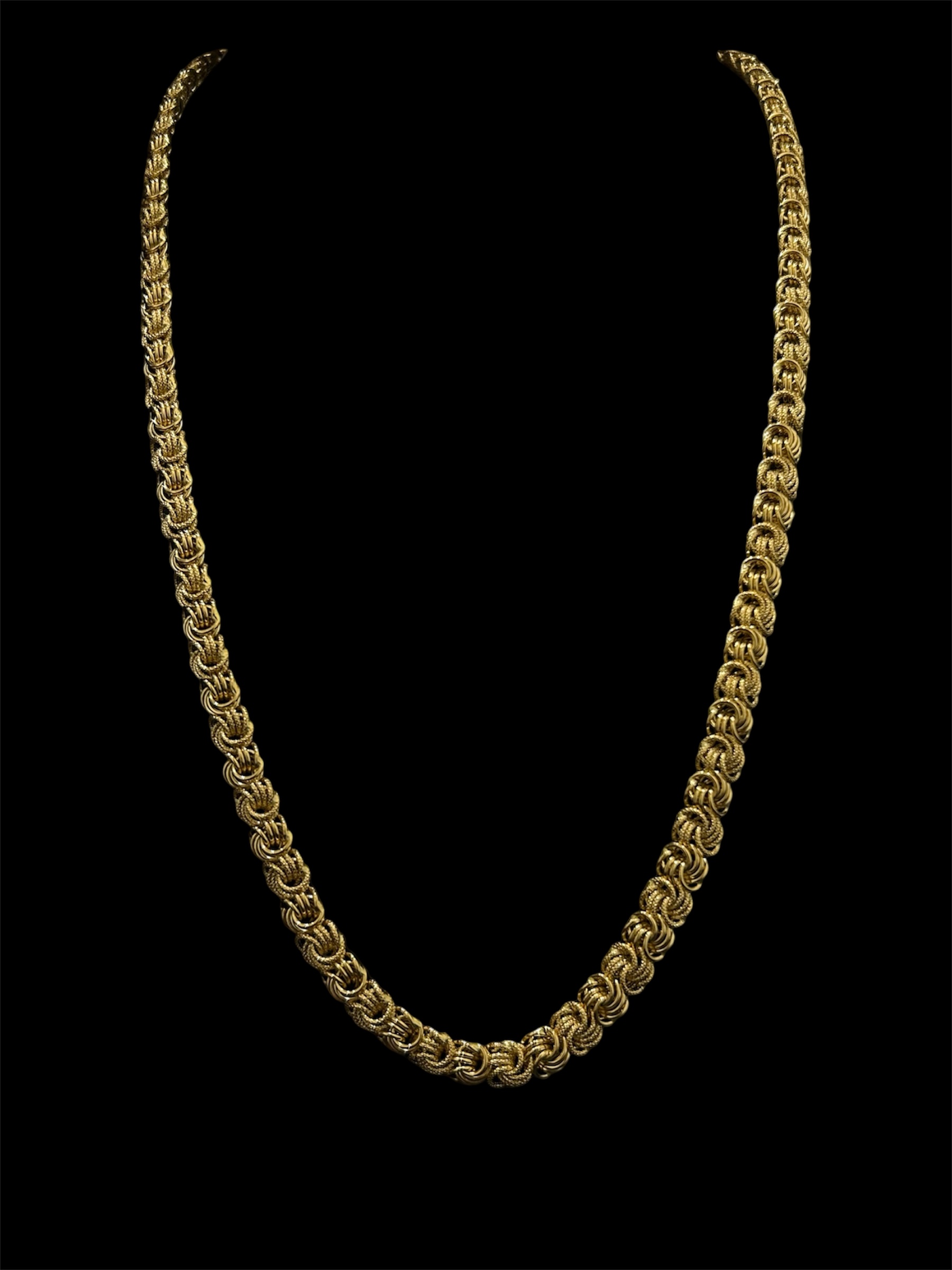 Collier Macaron Lisse Sablé 60 cm 8 mm