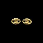 boucles d'oreille café 12mm coeurs