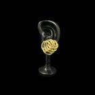 boucles d'oreille macaron lisse 30mm