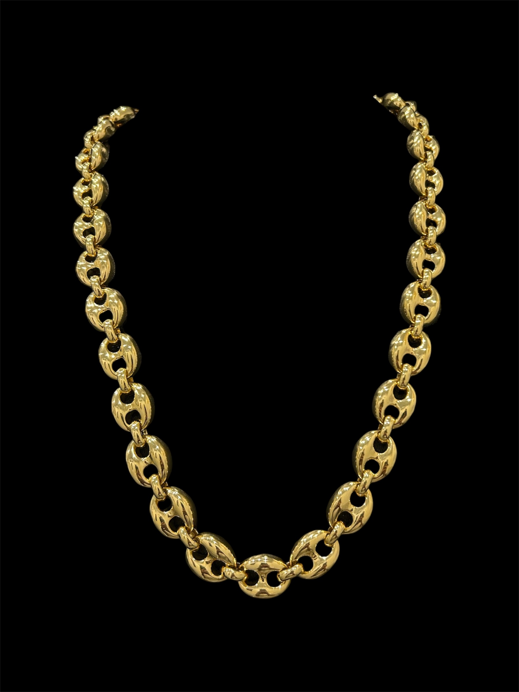 collier maille café 60cm 18mm. collier maille café 60cm 18mm.