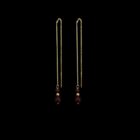 Boucles D'Oreilles Chainette Grenat