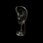 Boucles D'Oreilles Chainette Grenat.